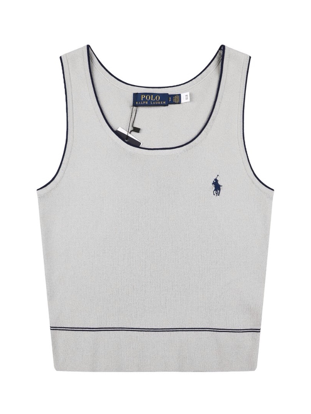 Polo by Ralph Lauren Light Gray Tank with Navy Detailing - Picture 1 of 8